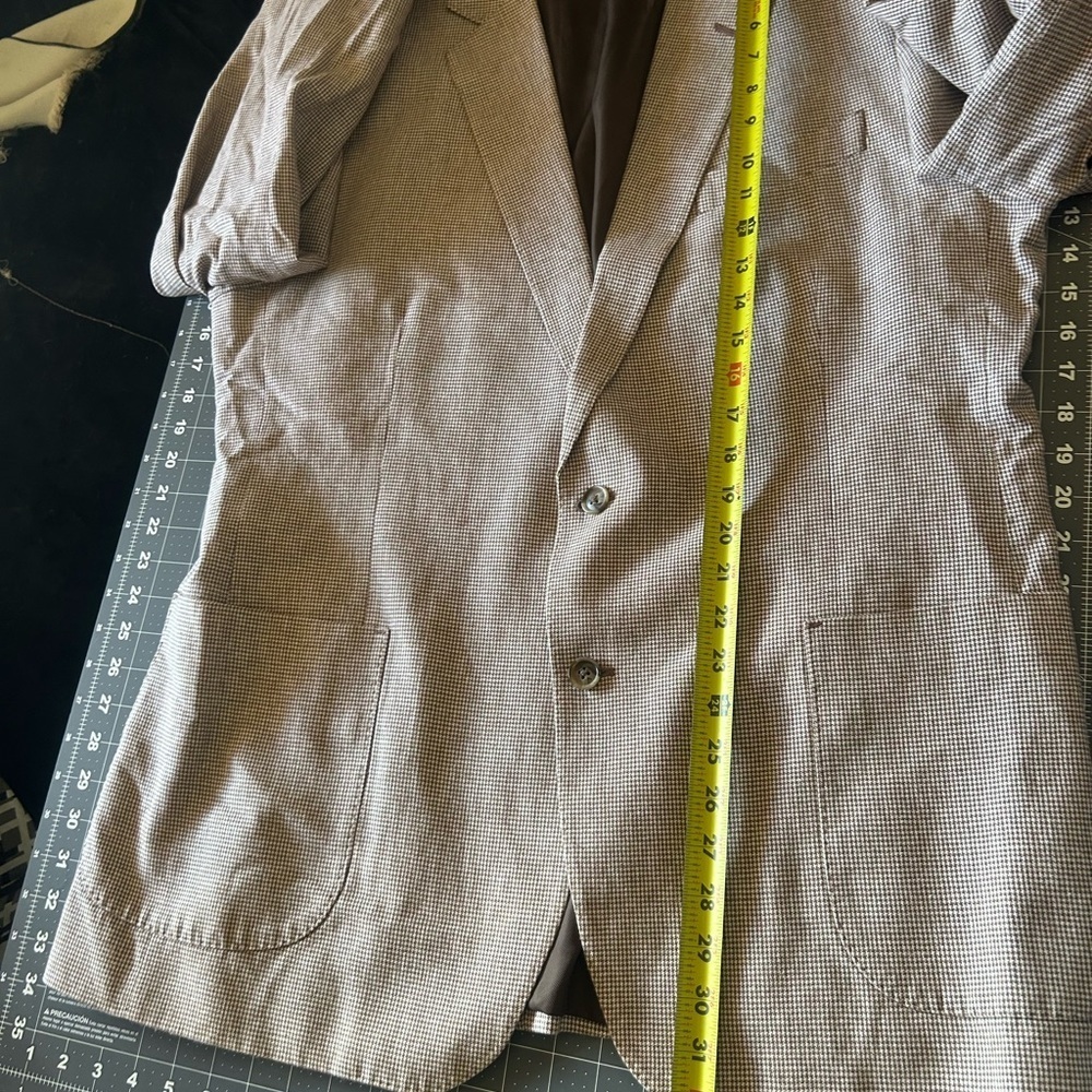 Stafford Men's Tan Patterned Blazer - Picture 4 of 7